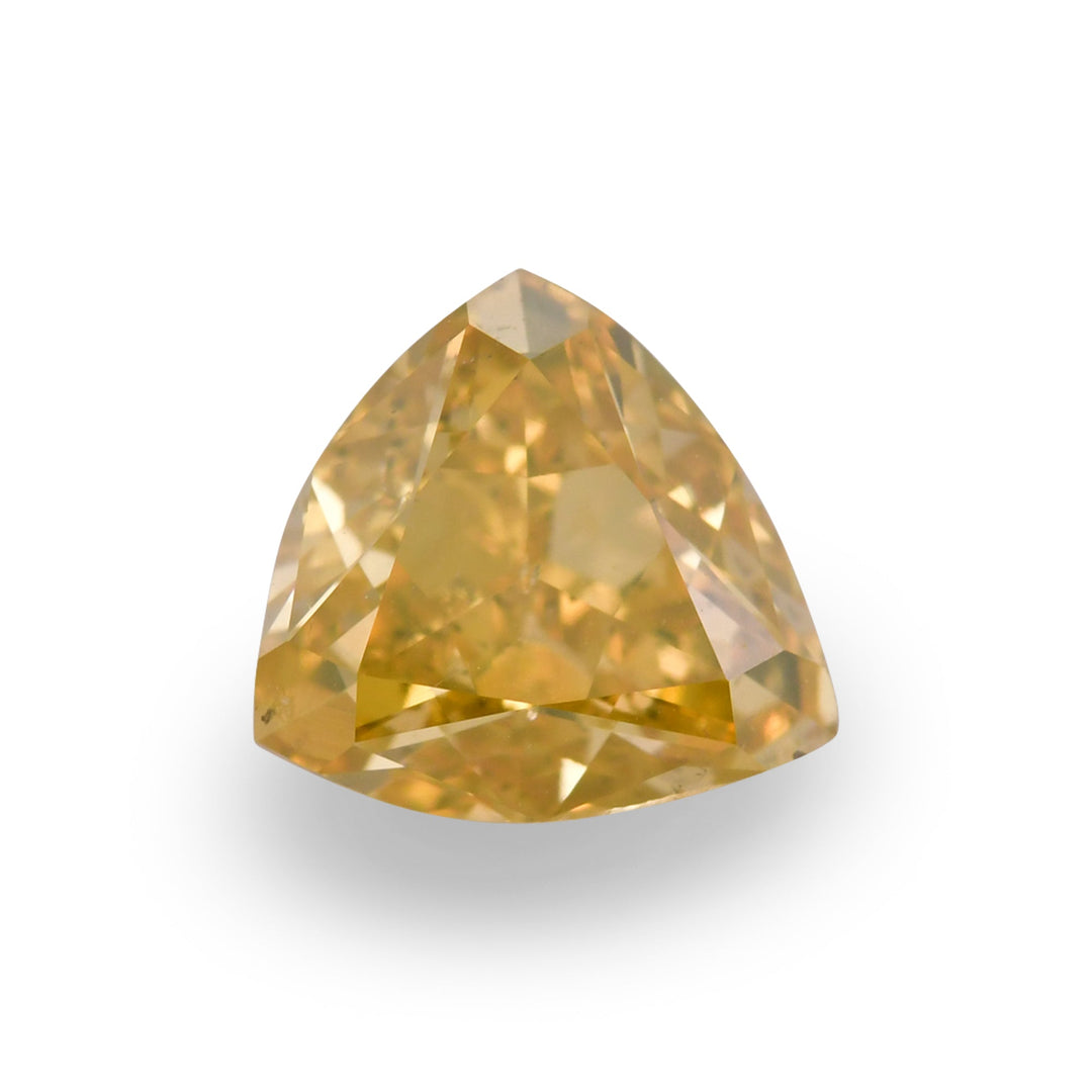 1.10 Carat Fancy Deep Brownish Yellow Triangle Diamond SI1 GIA