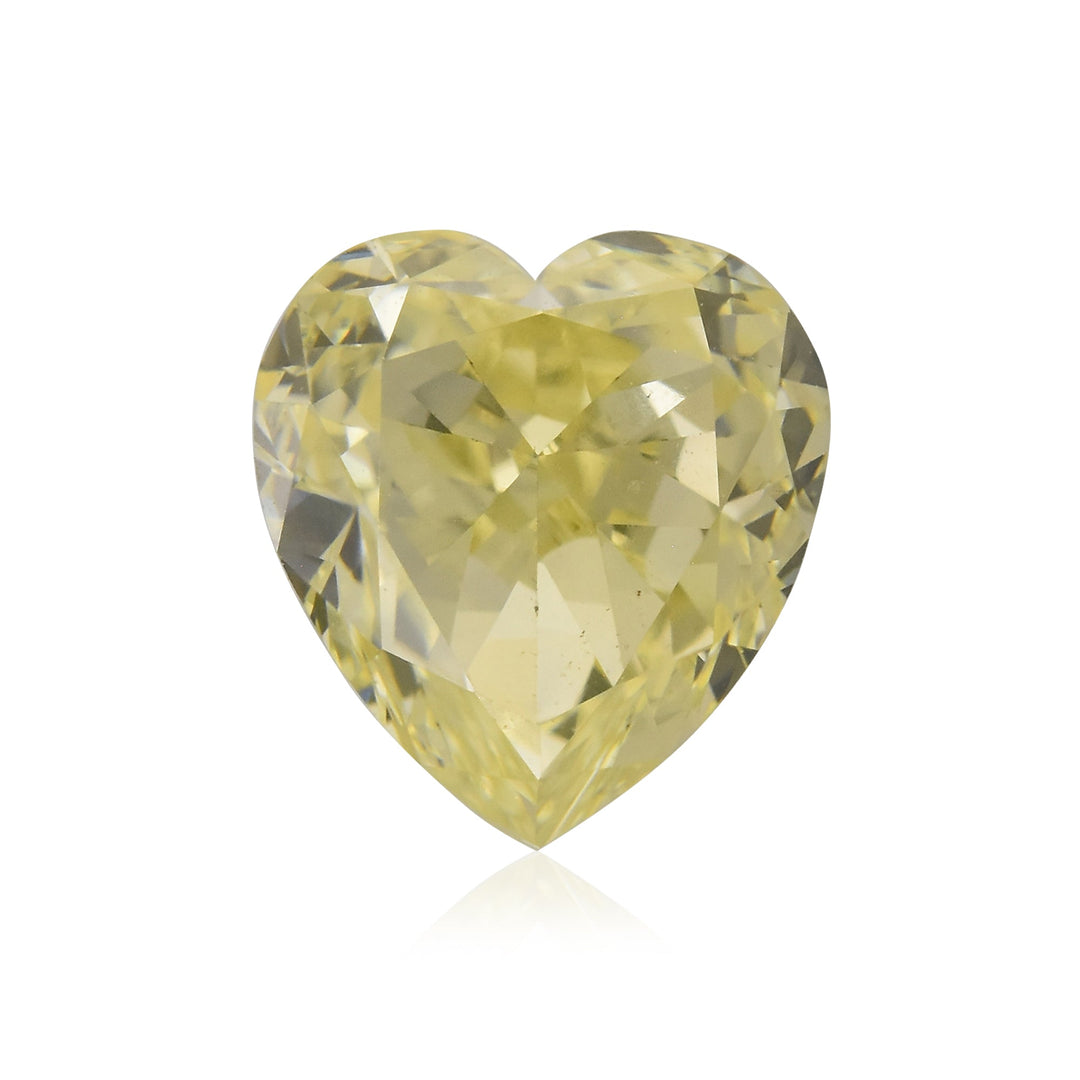 1.04 Carat Fancy Light Yellow HEART Diamond VVS2 GIA