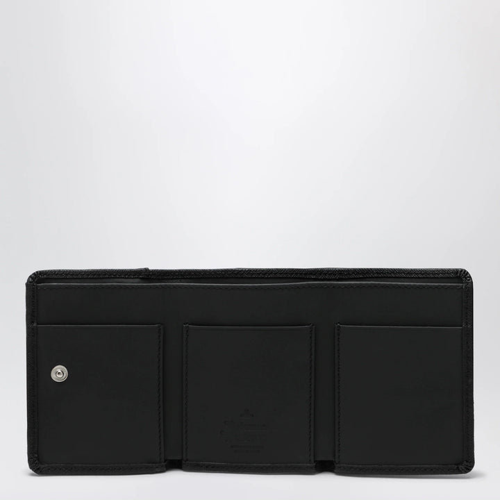 Vivienne Westwood - Black leather wallet with Orb logo