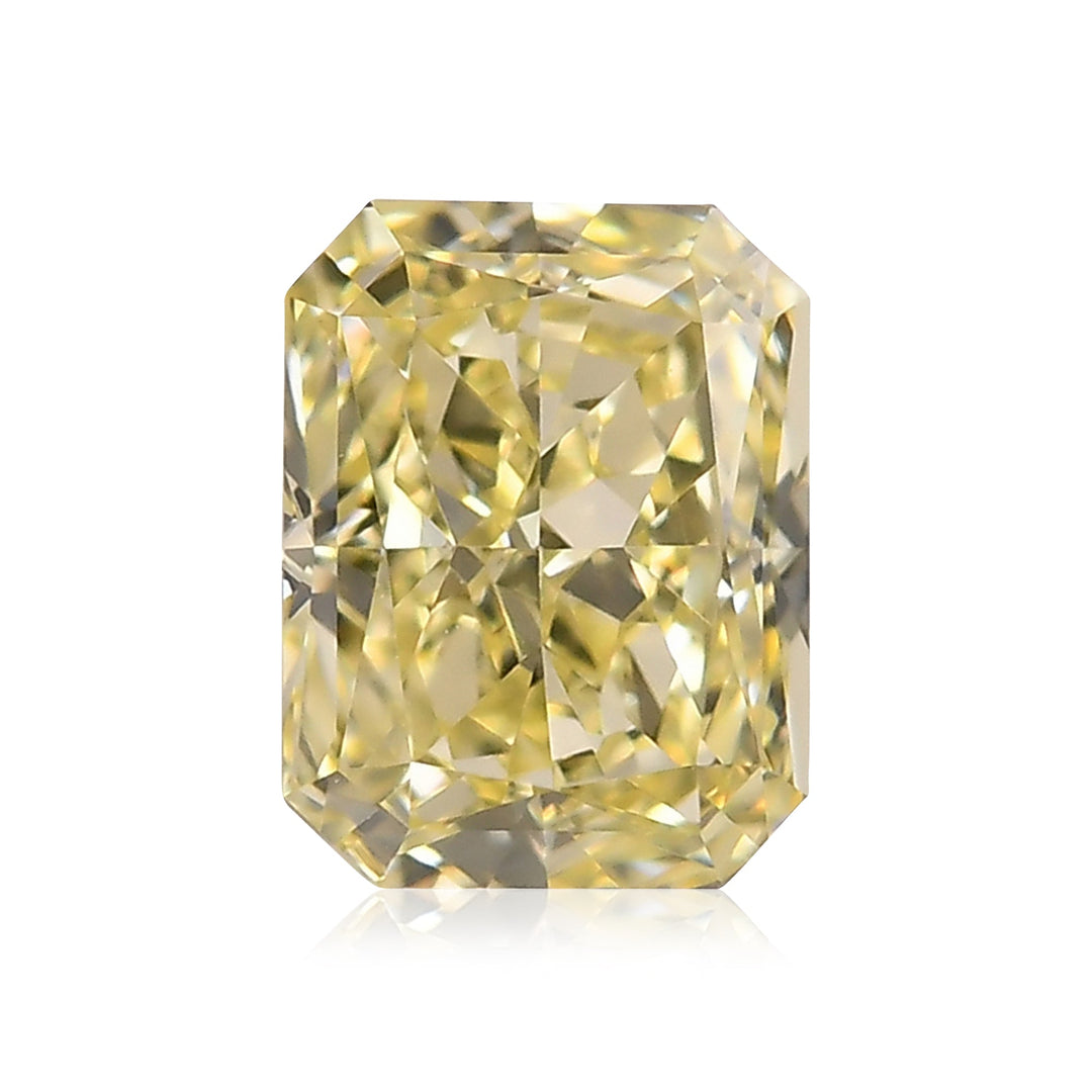 0.85 Carat Fancy Light Yellow Radiant Diamond IF GIA