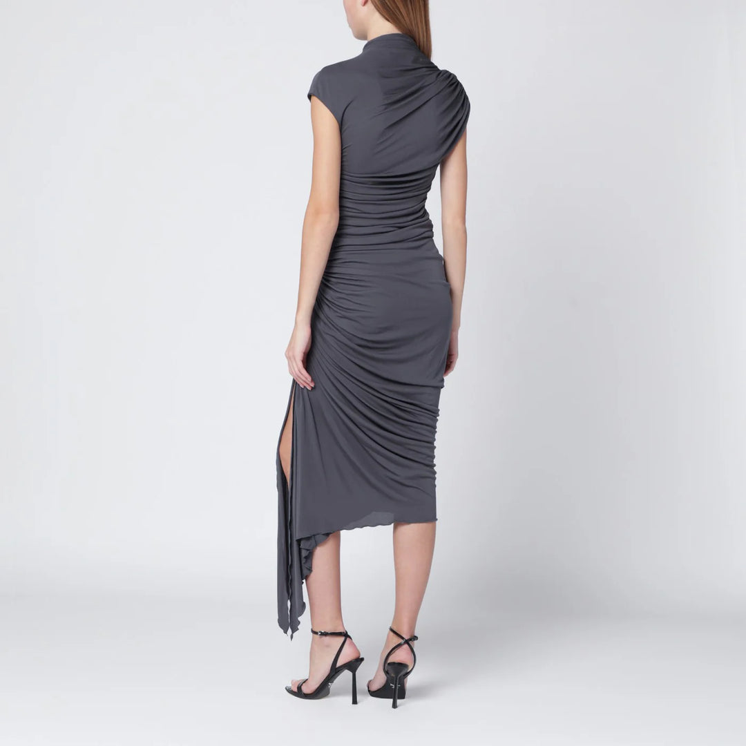 Francesco Murano - Grey draped stretch jersey dress