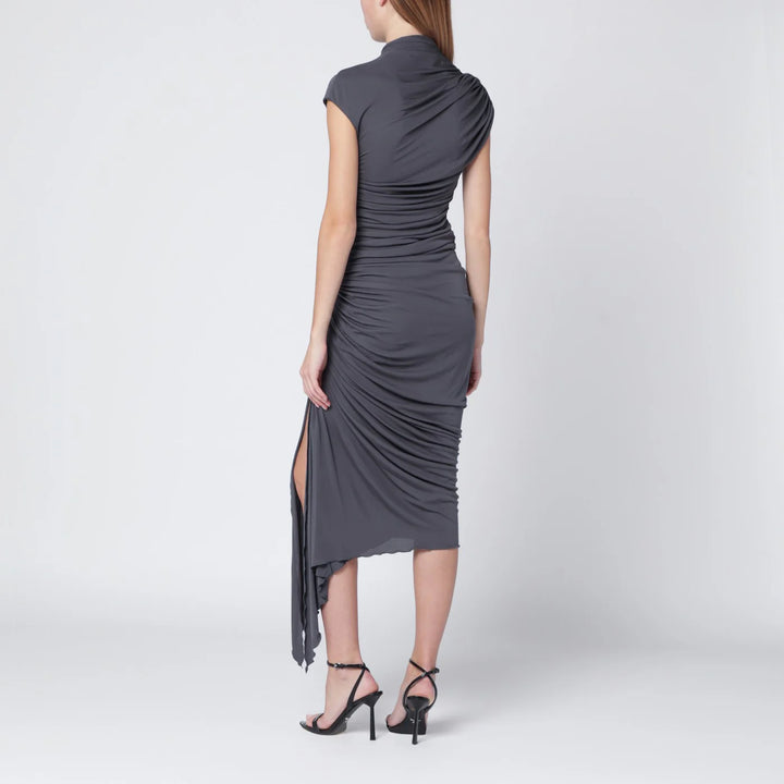 Francesco Murano - Grey draped stretch jersey dress