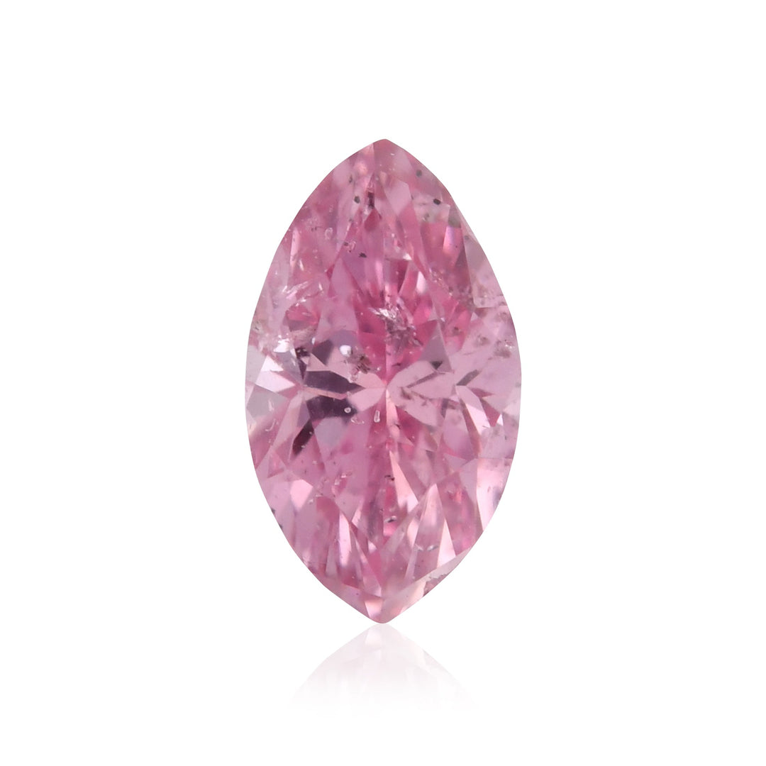 0.19 Carat Fancy Intense Purplish Pink Marquise Diamond (I2) GIA