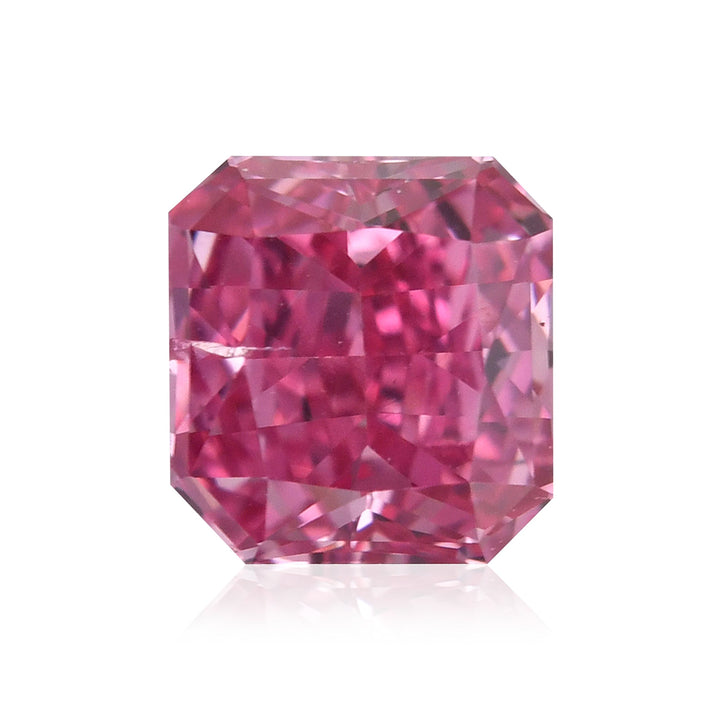0.23 Carat Fancy Vivid Purplish Pink Radiant Argyle Diamond (I1) GIA