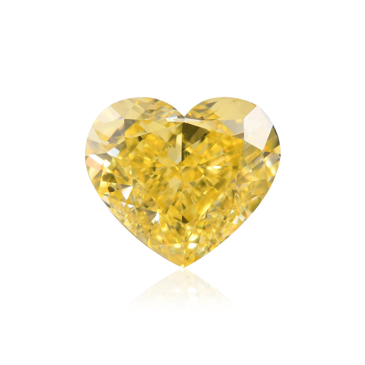 1.25 Carat Fancy Intense Yellow Heart Diamond VS1 GIA