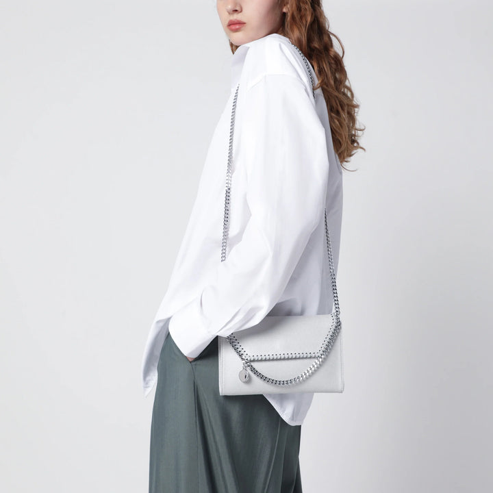 Stella McCartney - Pearl grey Falabella shoulder wallet bag