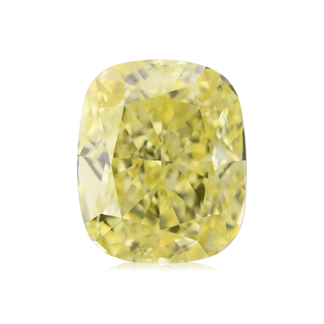 0.62 Carat Fancy Intense Yellow Cushion Diamond VS1 GIA
