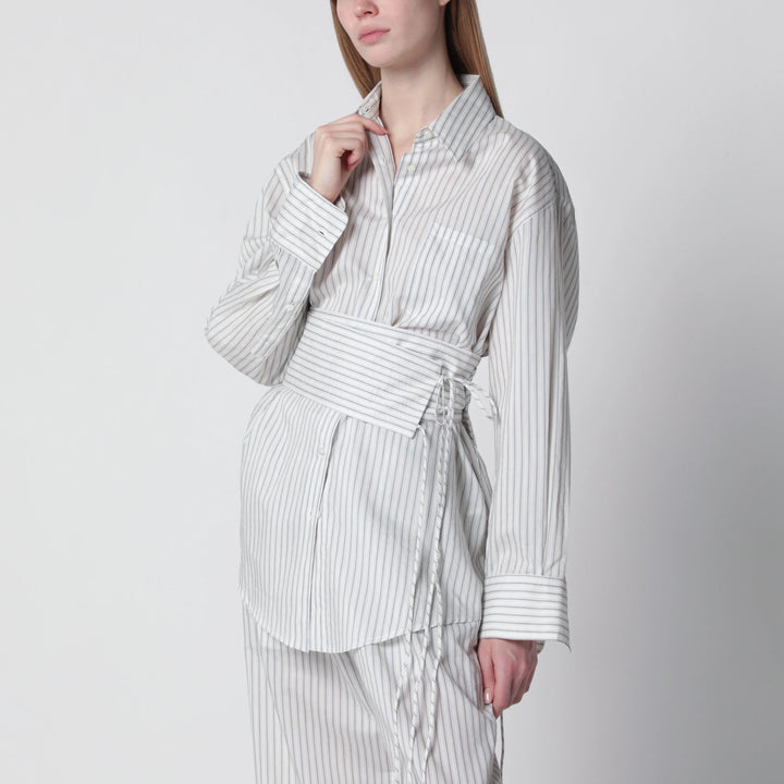 Róhe - Silk striped shirt with belt