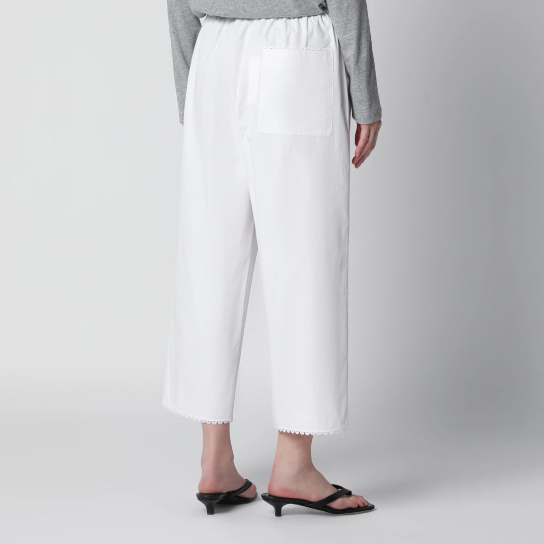 Róhe - White cropped cotton trousers