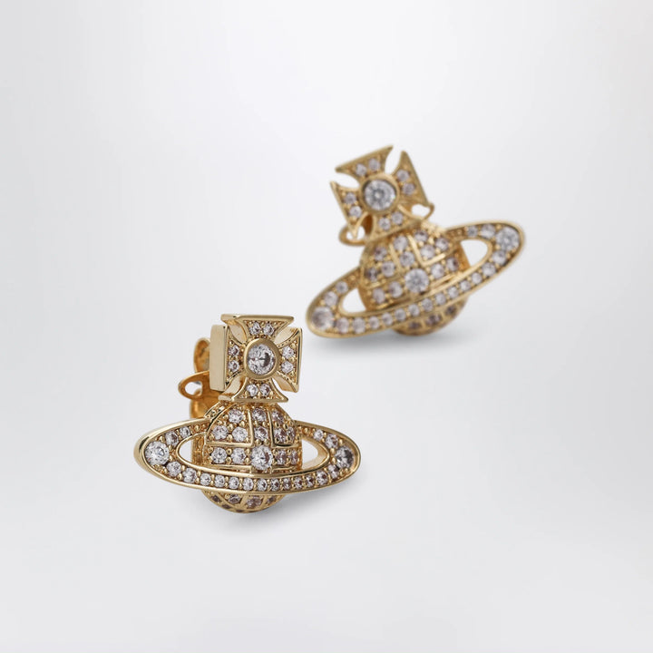 Vivienne Westwood - Orb earrings in gold-tone metal with crystals