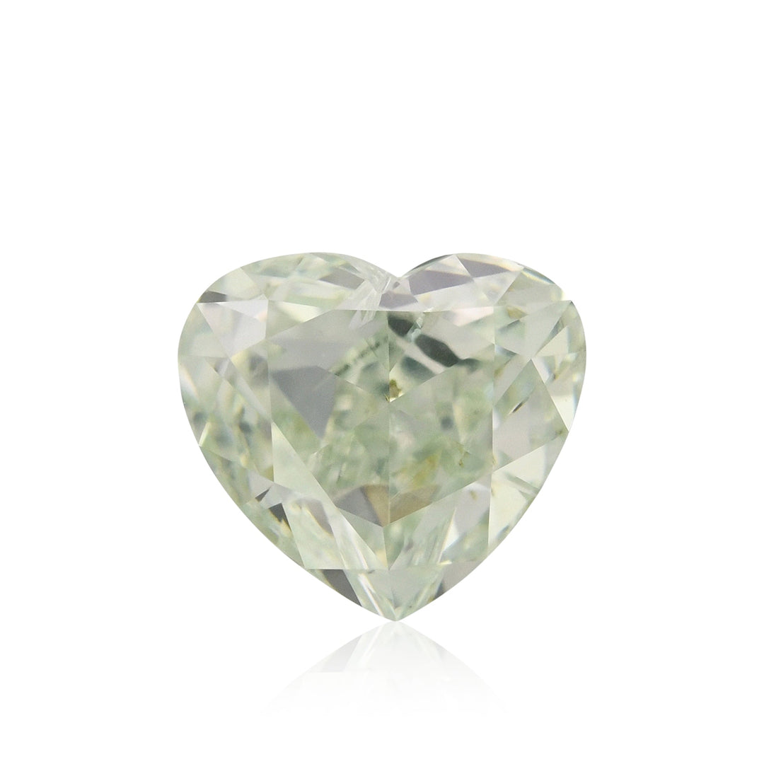 1.01 Carat Fancy Light Green HEART Diamond SI2 GIA