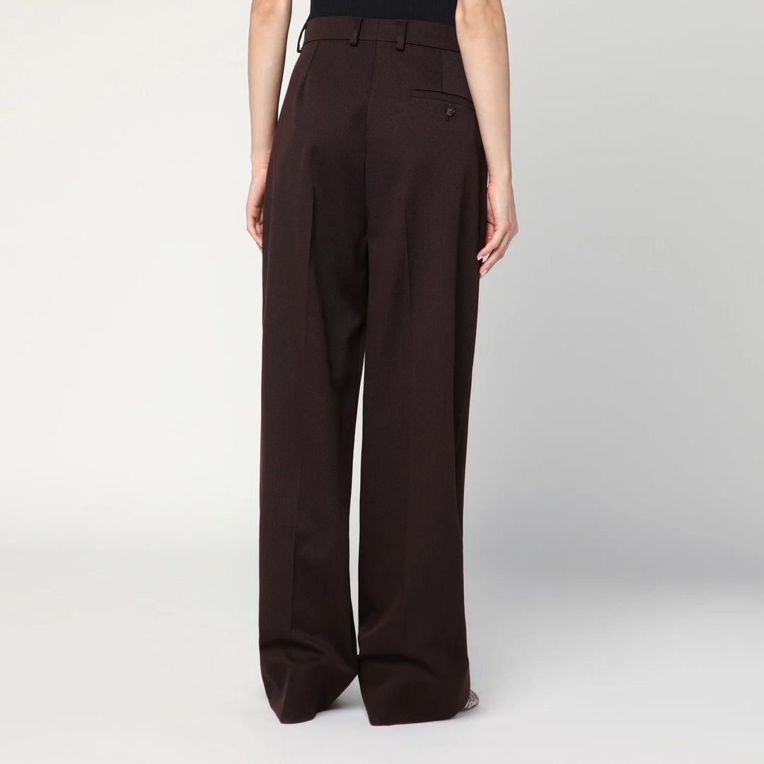 Stella McCartney - Straight leg trousers in plum wool