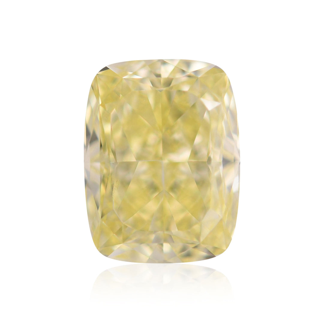 1.00 Carat Fancy Yellow Cushion Diamond VS2 GIA