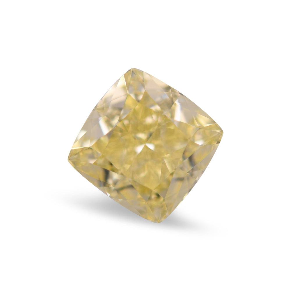 1.50 Carat Fancy Yellow Cushion Diamond VVS2 GIA