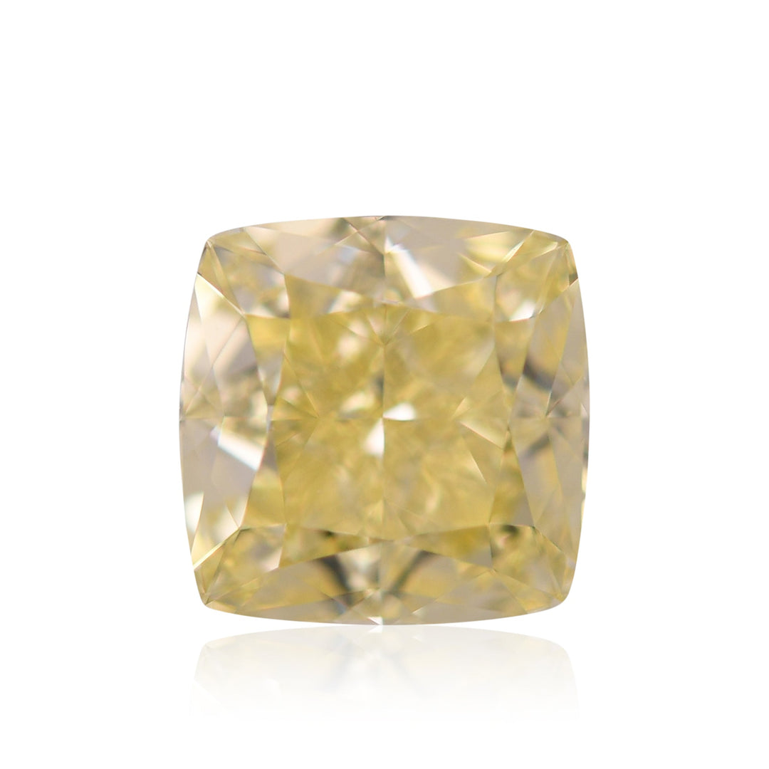1.50 Carat Fancy Yellow Cushion Diamond VVS2 GIA