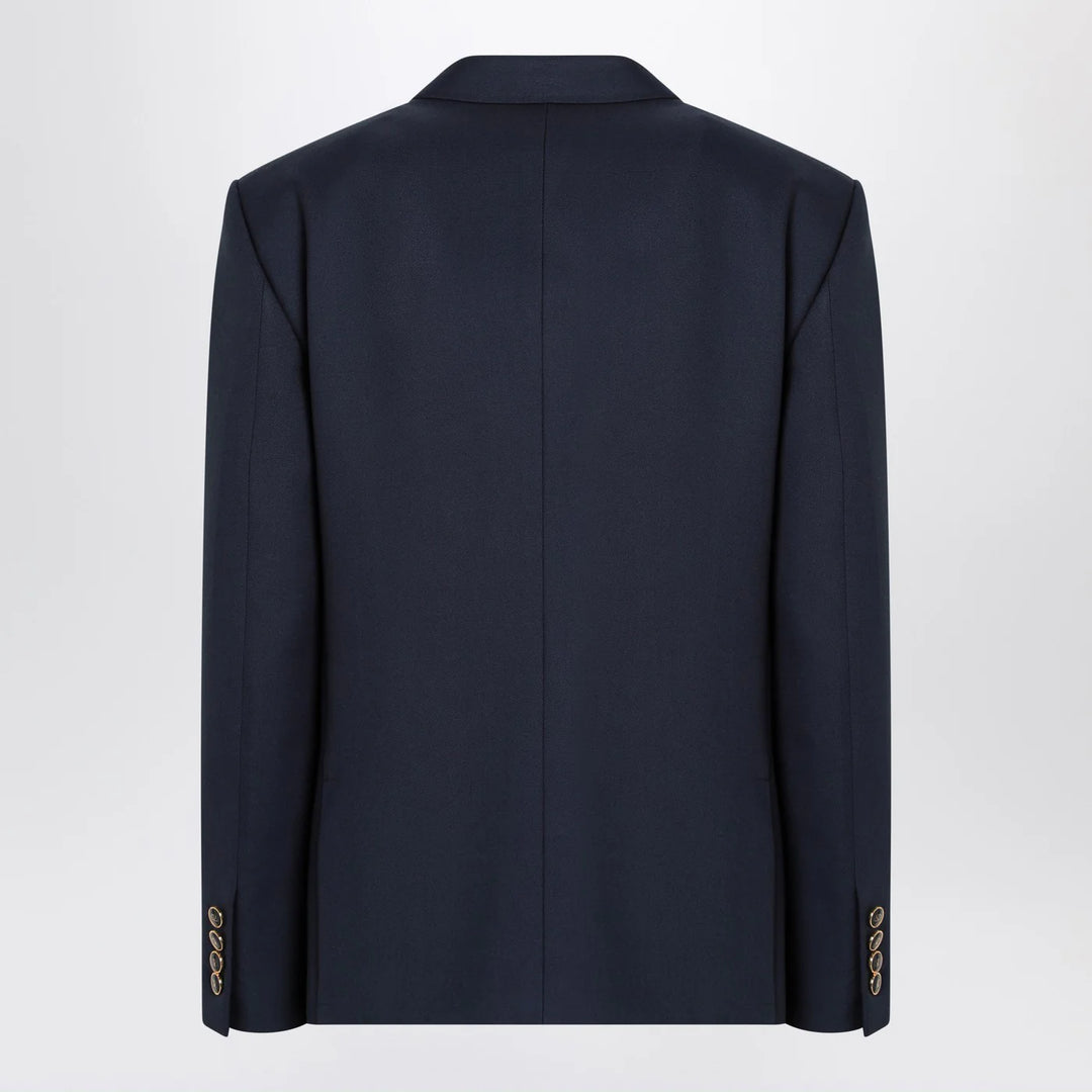 Valentino - Blue single-breasted wool jacket