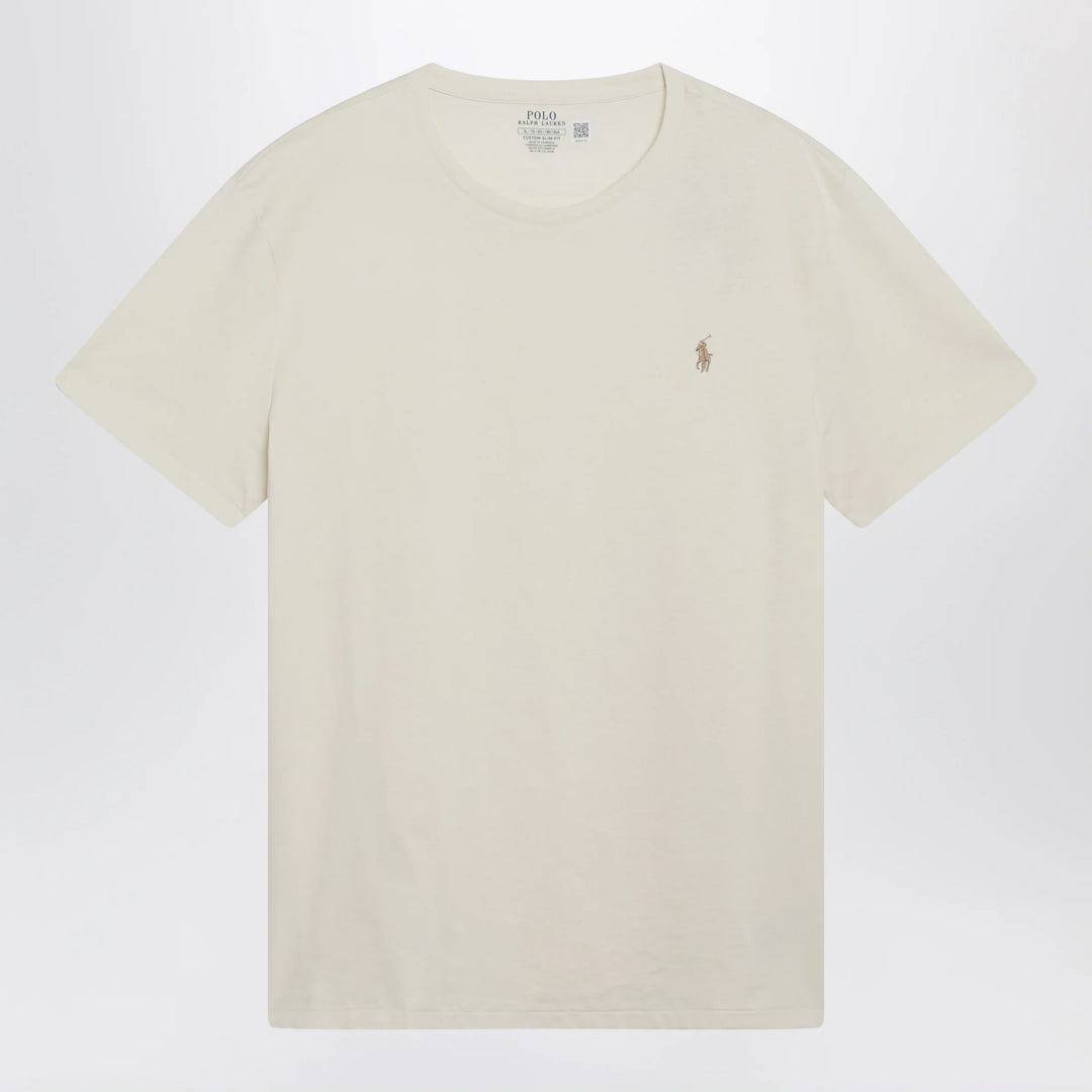 Polo Ralph Lauren - Cream Cotton Custom Slim-Fit T-Shirt