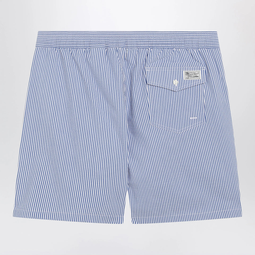 Polo Ralph Lauren - Traveler striped white/blue seersucker swim shorts
