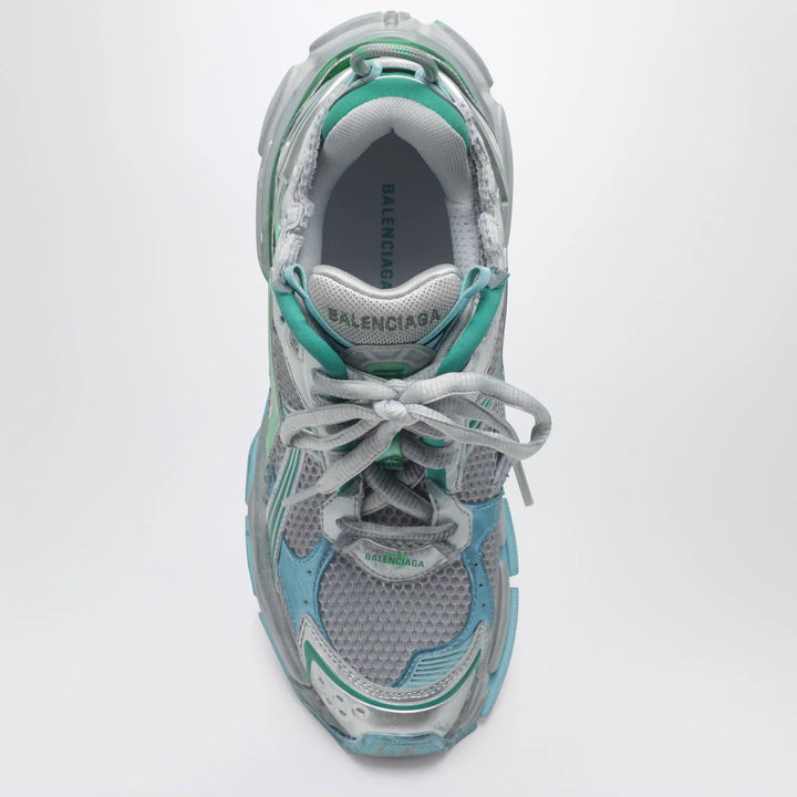 Balenciaga - Runner Sneakers in grey, green and blue
