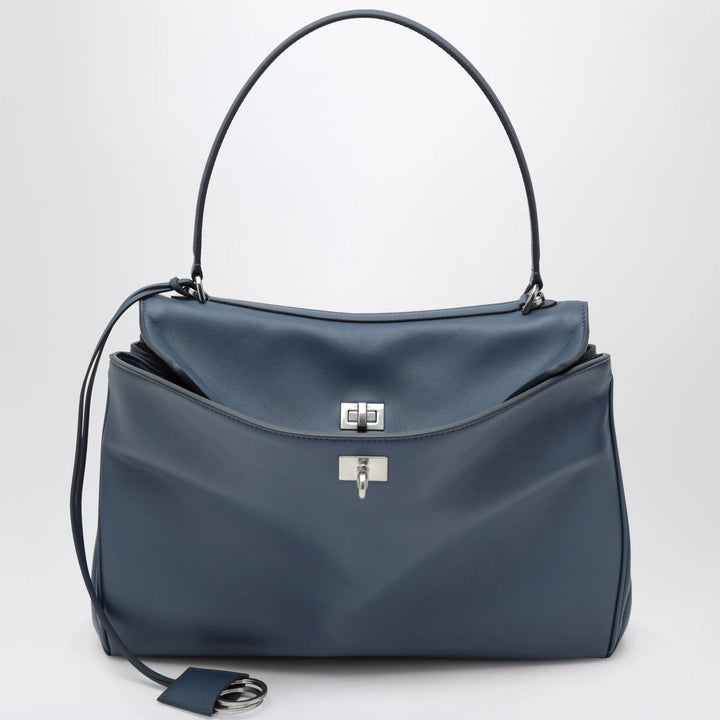 Balenciaga - Rodeo medium light blue smooth calfskin bag