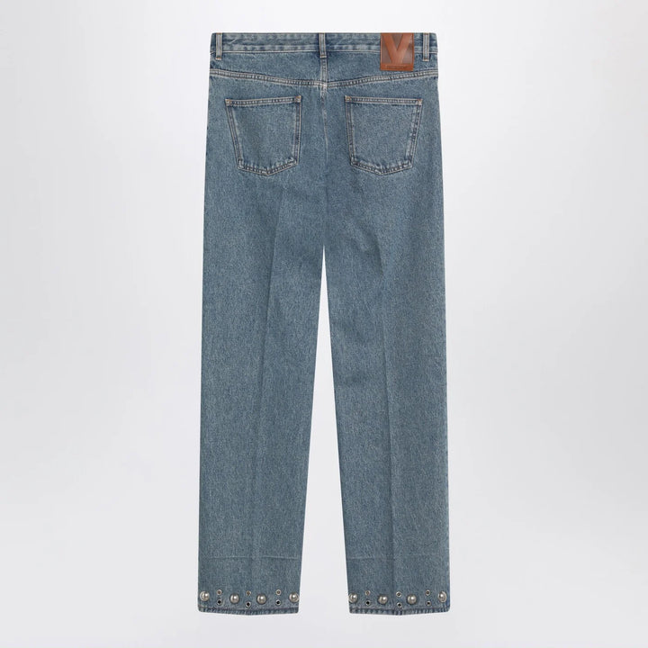 Valentino - Medium blue jeans with cabochons