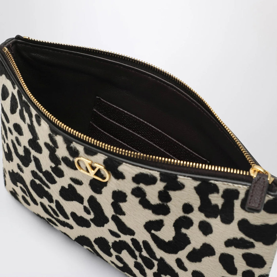 Valentino Garavani - Animal-print pony-effect VLogo Signature pouch