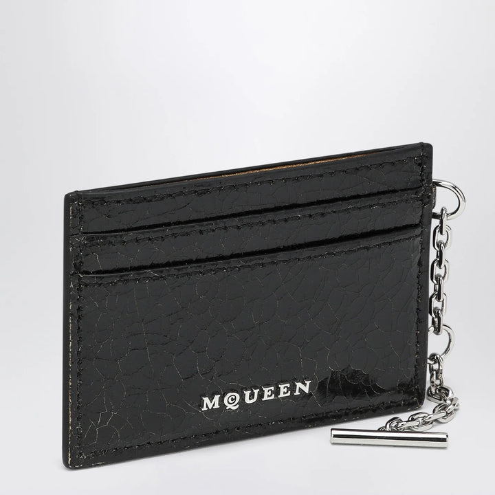 Alexander McQueen - T-Bar credit card holder black/caramel