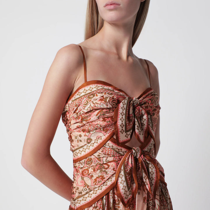 ZIMMERMANN - Aster midi dress with silk scarf detail