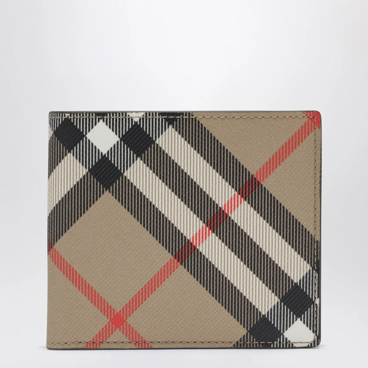 Burberry - Beige Check-pattern wallet