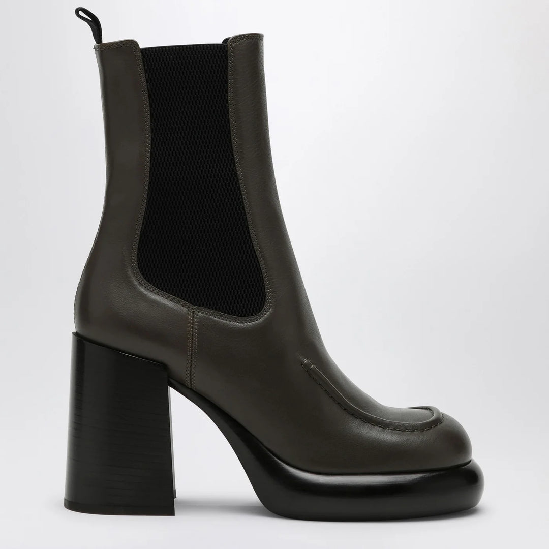 Burberry - Chelsea Wedge boot in dark green leather