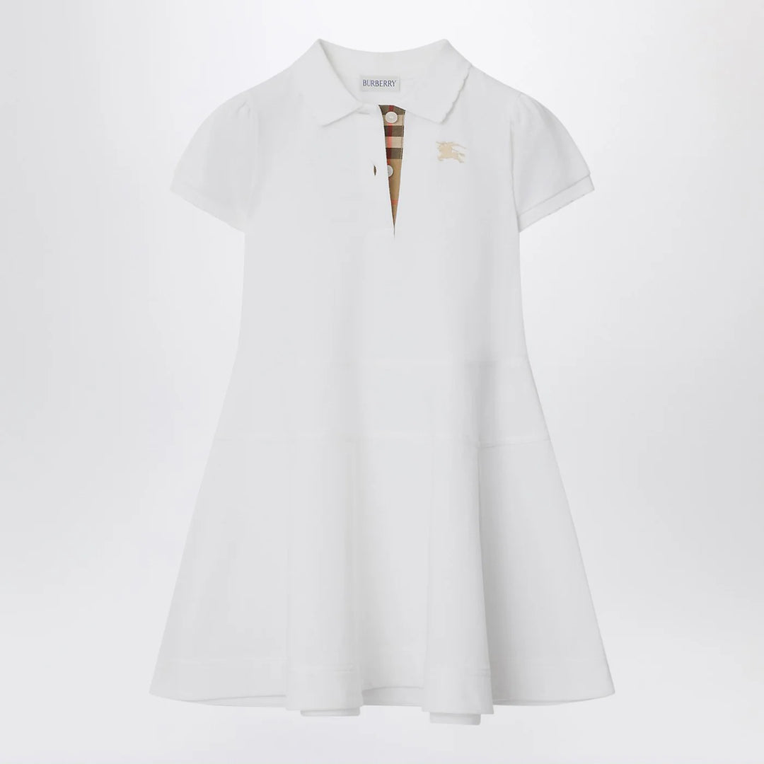 Burberry - White cotton polo-style dress