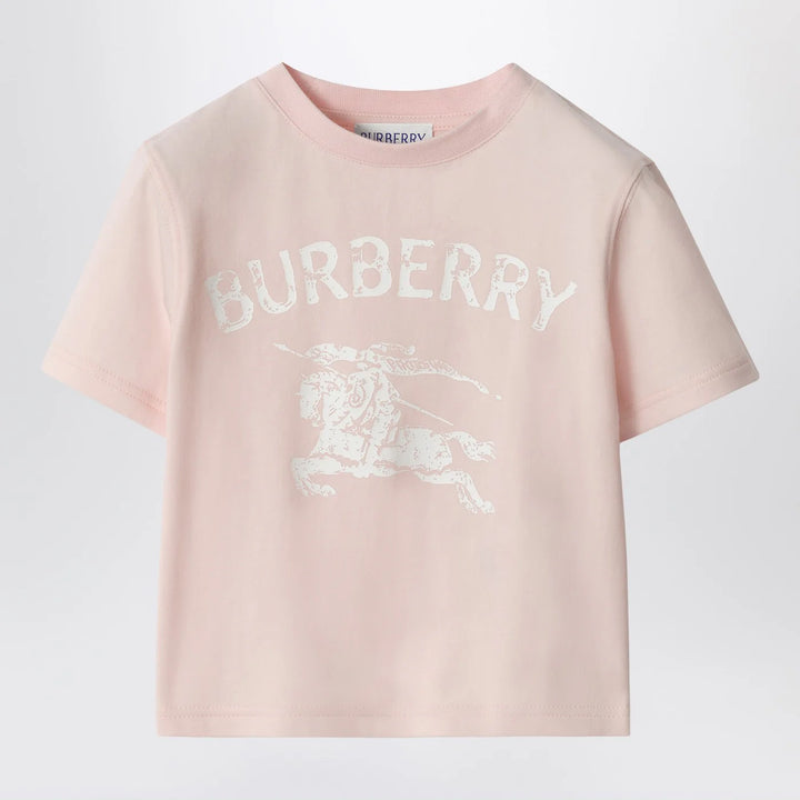 Burberry - Pink stretch cotton T-shirt with EKD