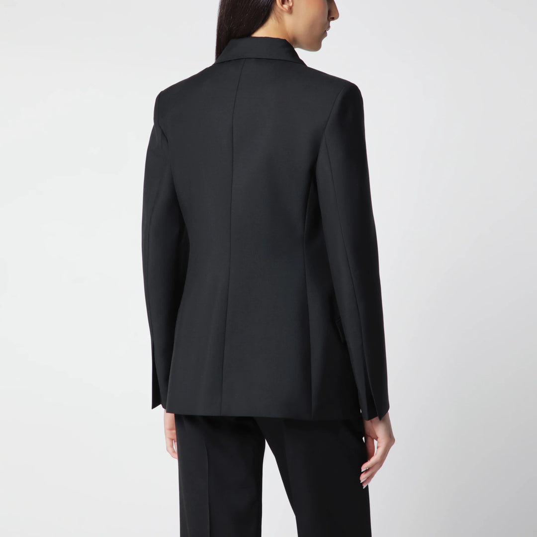 Róhe - Black Double-Breasted Wool-Blend Jacket