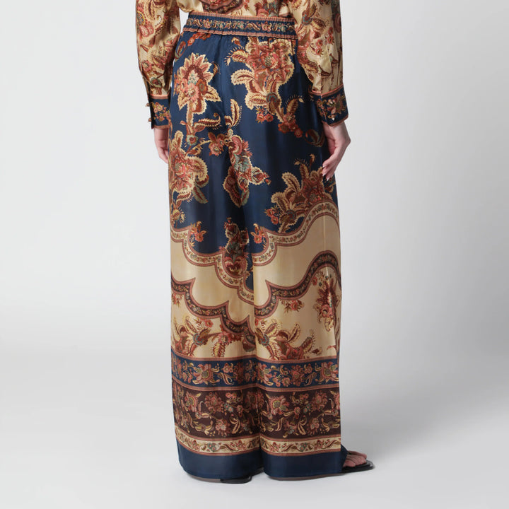 ZIMMERMANN - Aster navy Jacobean trousers