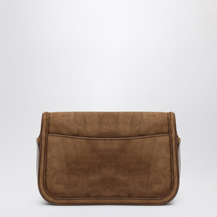 Saint Laurent Borsa Solferino medium in suede Caramel Cognac