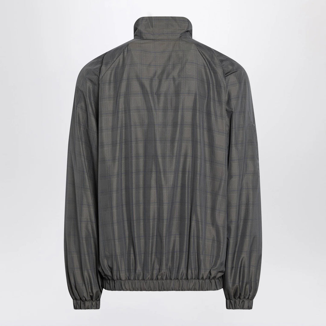 Balenciaga - Grey/blue nylon zip-up jacket