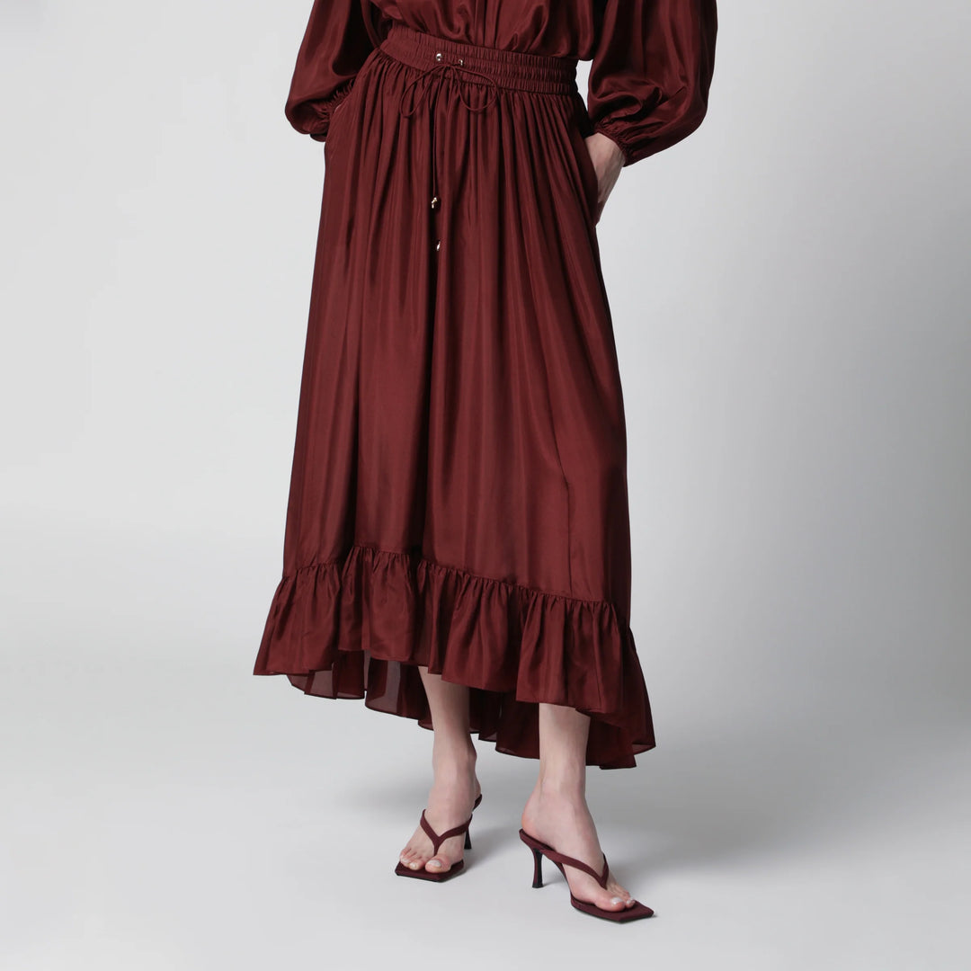 ZIMMERMANN - Aster maxi skirt in Merlot