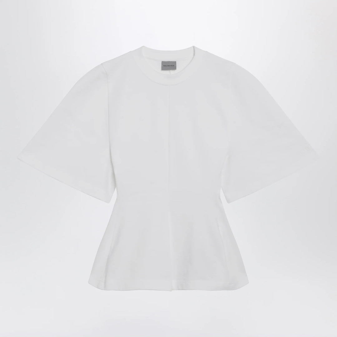 Balenciaga - Shaped T-shirt in heavy cotton jersey in white