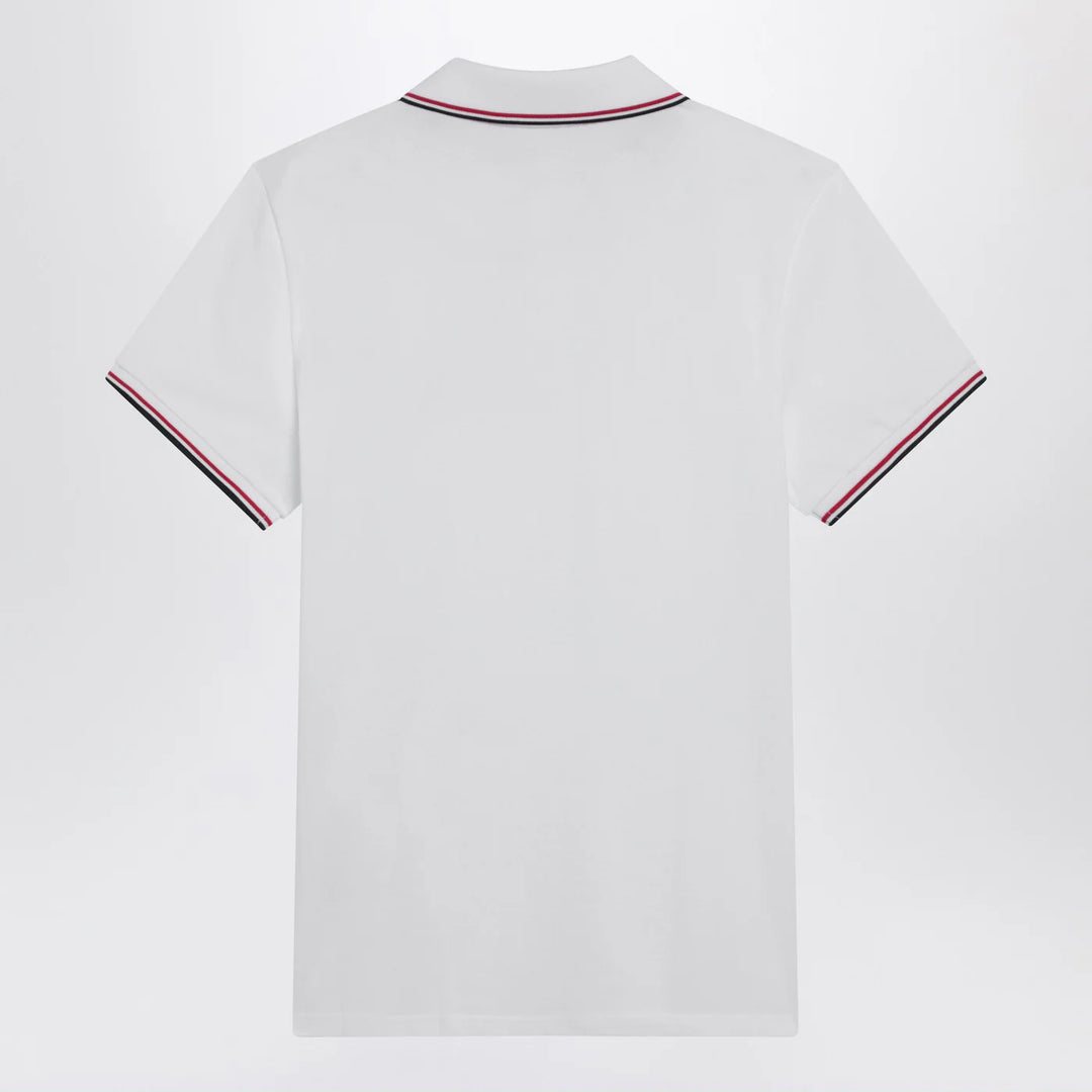 Moncler - White short-sleeve polo shirt