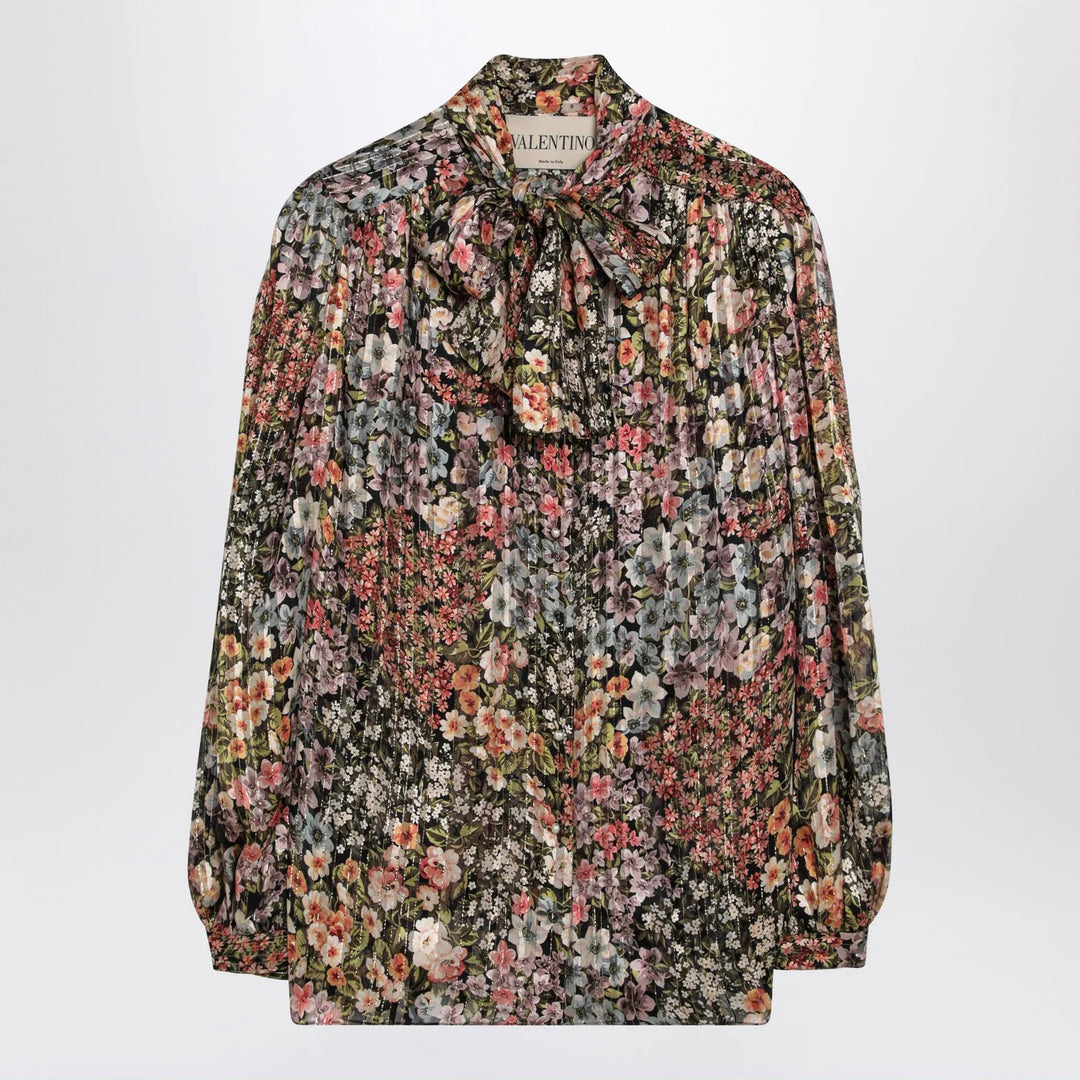 Valentino - Silk blouse with floral print