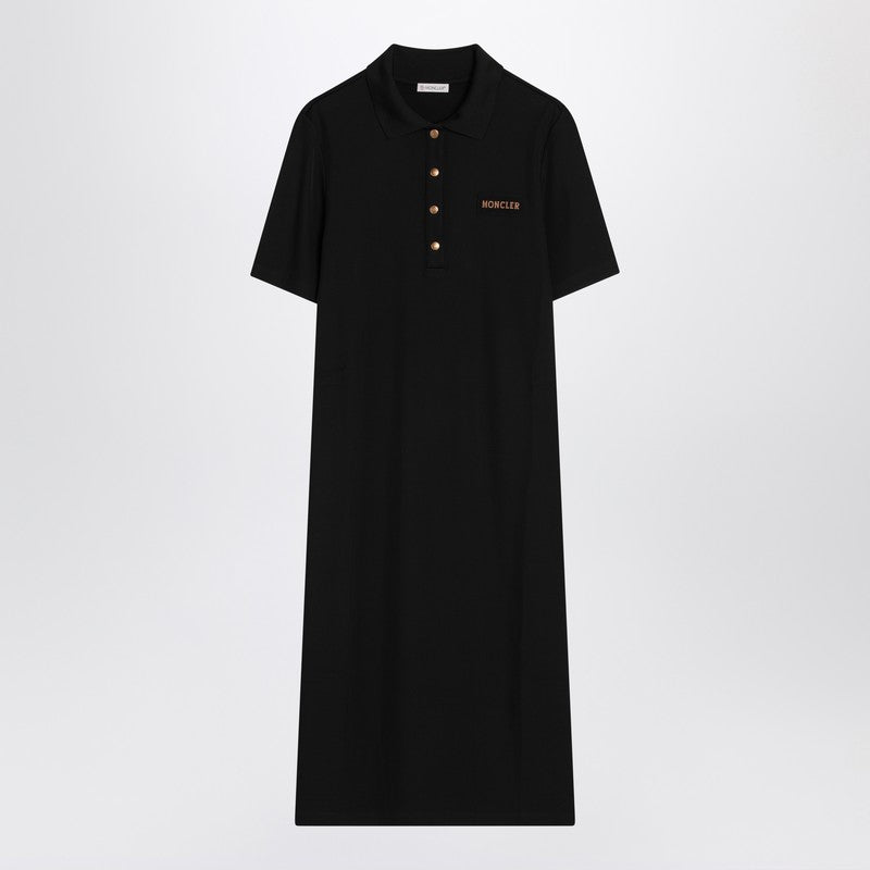 Moncler Black polo dress with logo