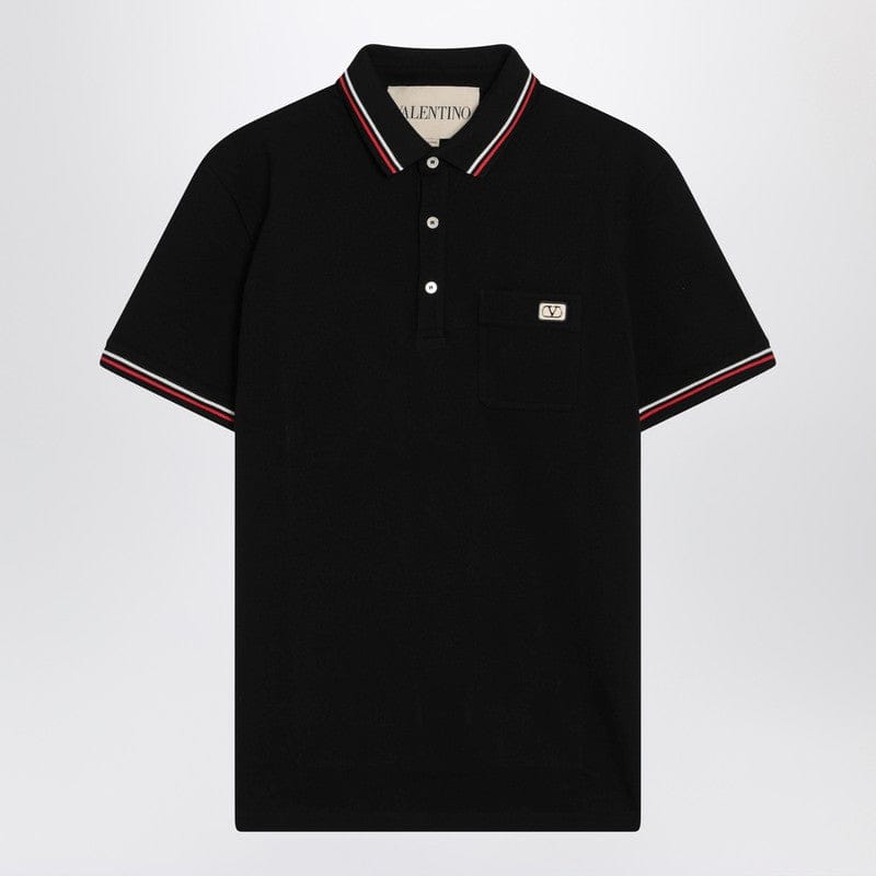 Shirts & Tops Valentino - Black polo shirt with Vlogo Signature - L Brand