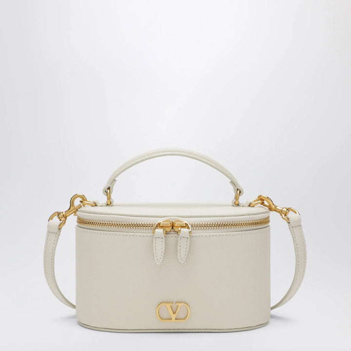 Valentino Garavani - Vlogo Signature Mini Vanity Bag in ivory grained calfskin