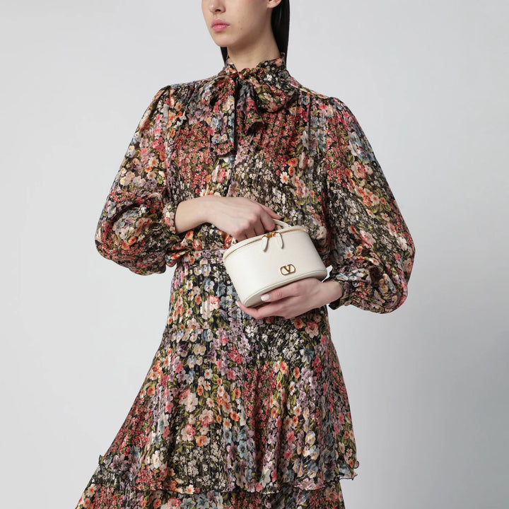 Valentino Garavani - Vlogo Signature Mini Vanity Bag in ivory grained calfskin