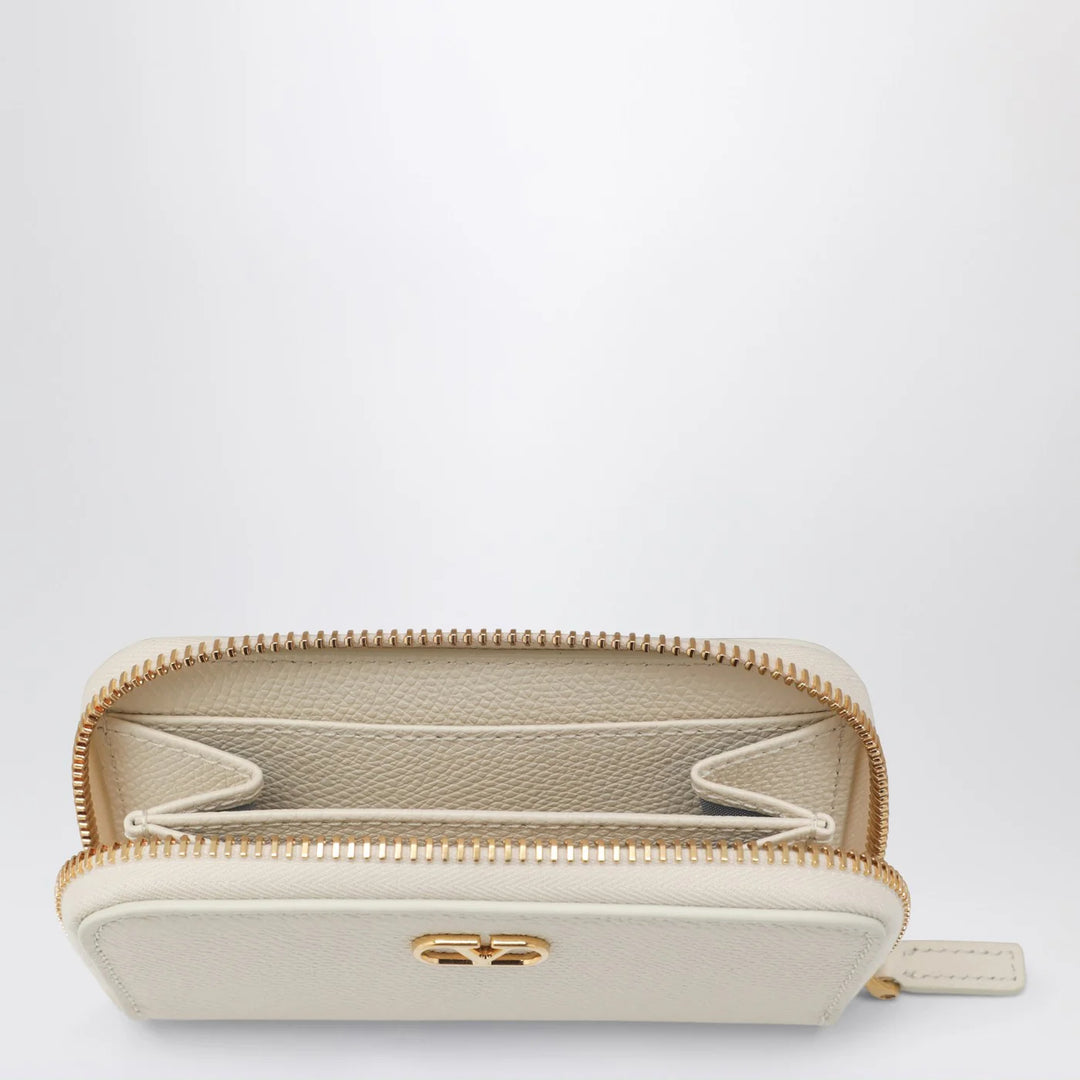 Valentino Garavani - Vlogo Signature zip wallet ivory