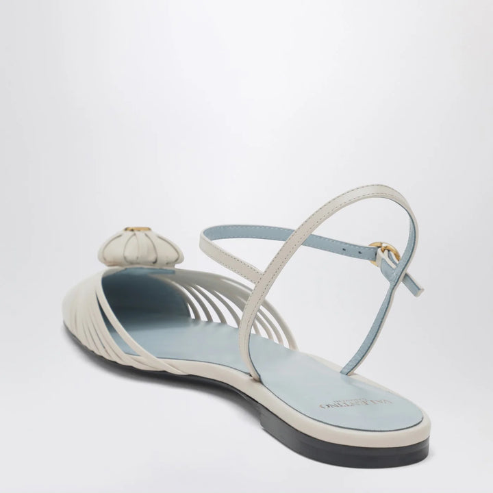 Valentino Garavani - Coeur Royal sandals in ivory