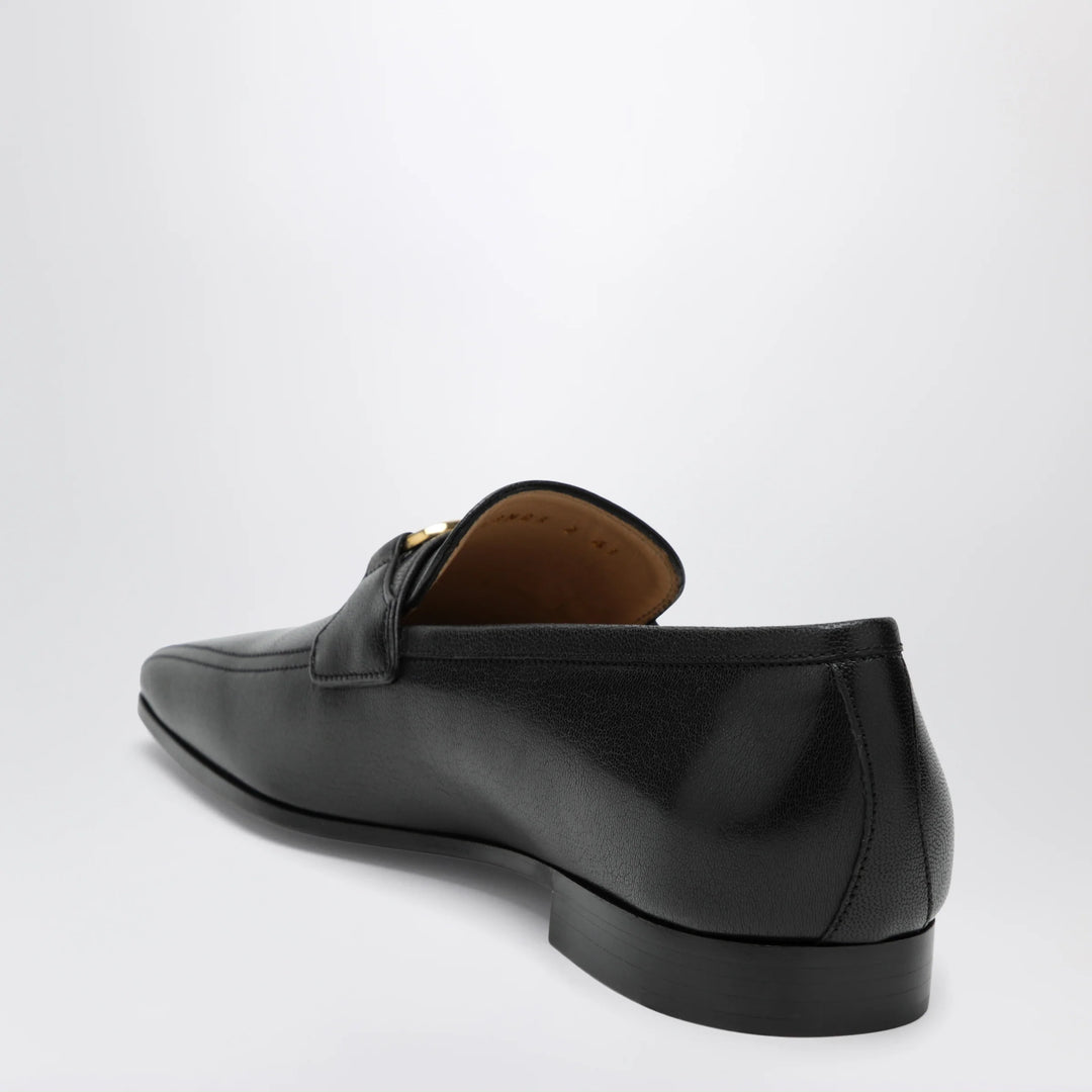 Valentino Garavani - Black Vlogo Signature goatskin loafers