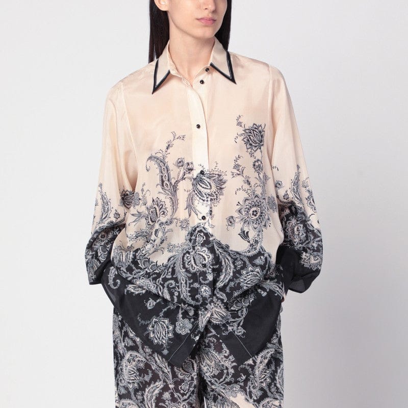 Shirts & Tops ZIMMERMANN - Cream Rhiannon shirt with fantasy print - 1 Brand