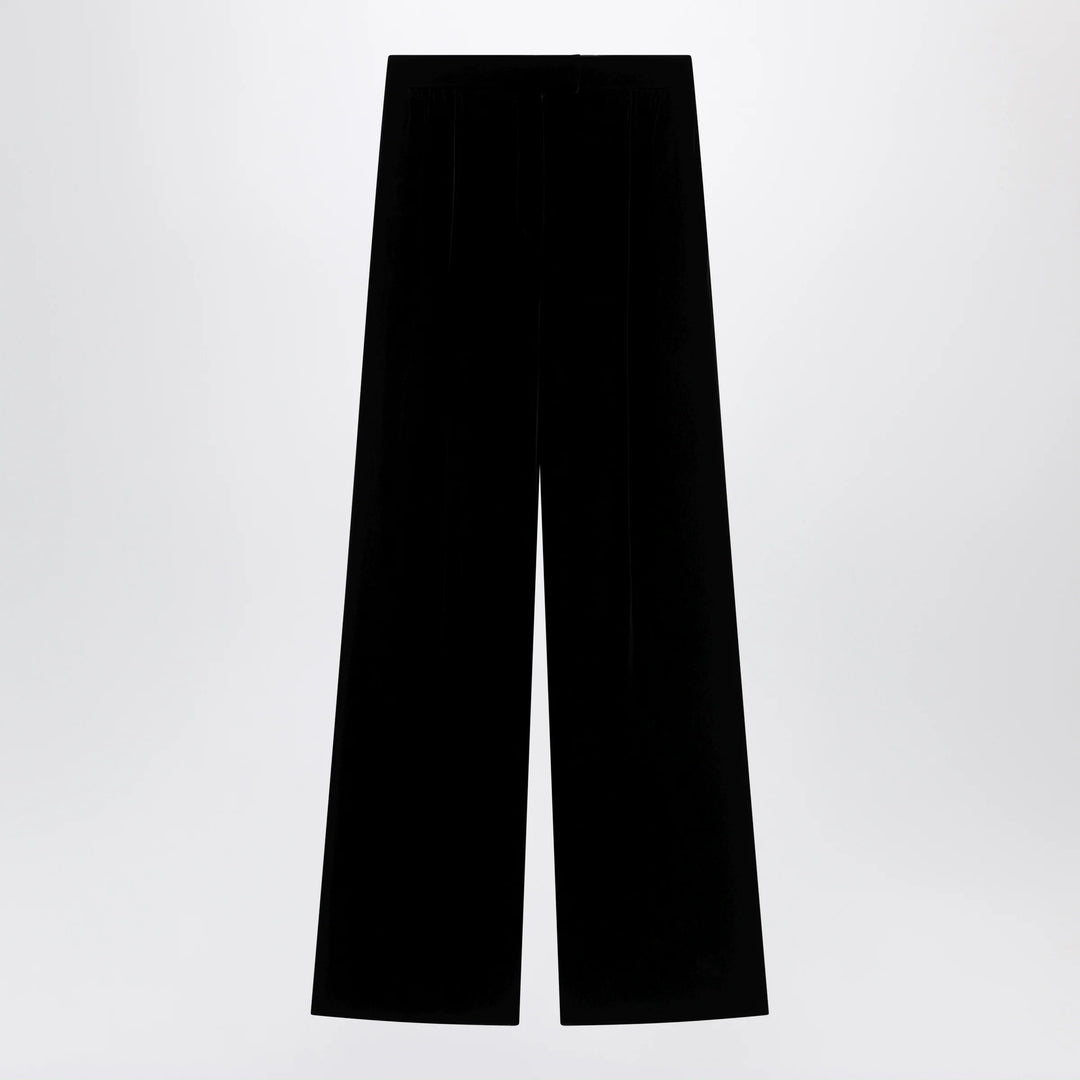 Valentino - Black viscose-blend trousers