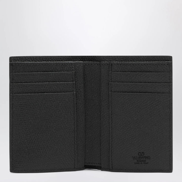 Valentino Garavani - Black Vlogo grained leather card holder